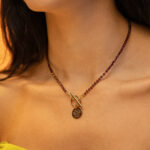 Колие Psalm 50:12  Faceted Garnet